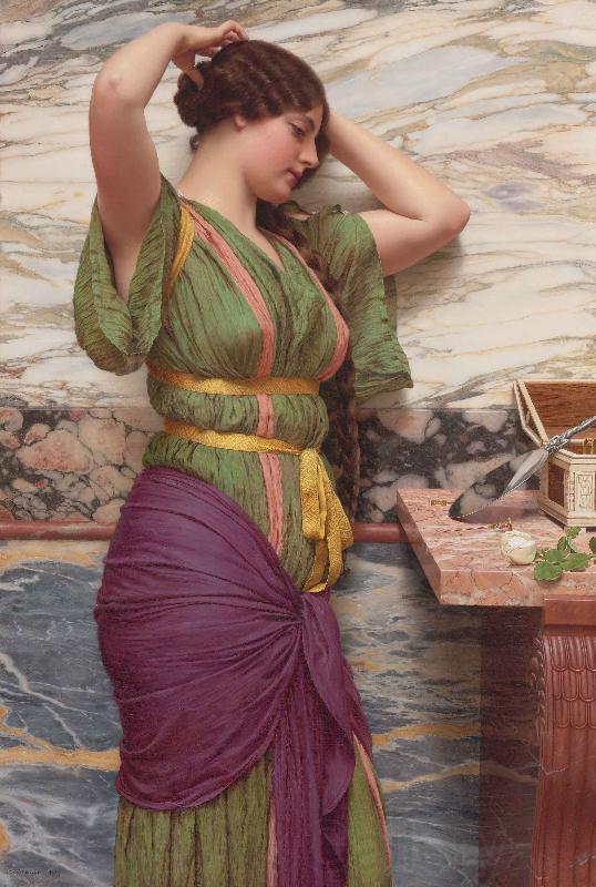 John William Godward A Fair Reflection